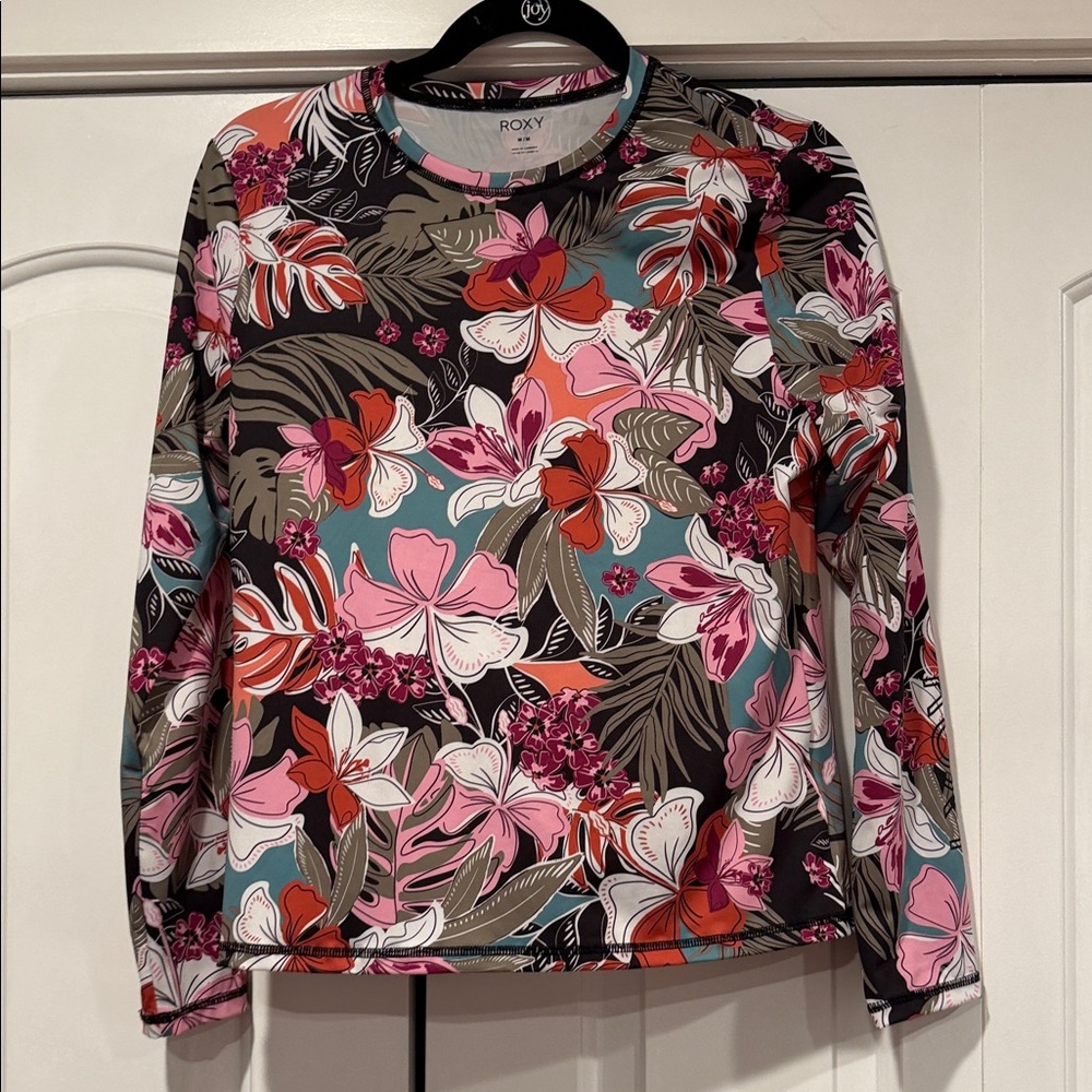Roxy Multicolor Floral Rash Guard - Picture 2 of 4